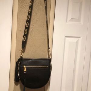Black Rebecca Minkoff astor bag with custom Strap